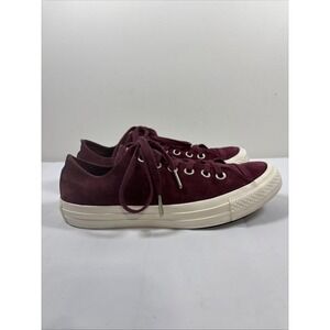 Converse Women's 7.5 All Star Maroon Burgundy Microsuede Shoe Casual Versatile